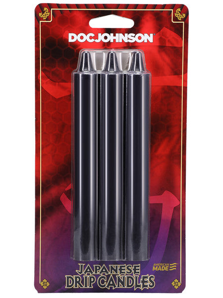 Japanese Drip Candles 3 Pack Black - Club X