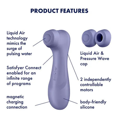Satisfyer Pro 2 Generation 3 with App Control Powerful Vibrator - Wine Red  - Club X