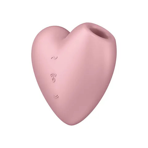 Satisfyer Cutie Heart Air Pulse - Light Red  - Club X