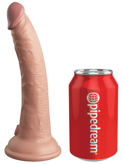 King Cock Elite 7 in. Silicone Dual Density Cock Light  - Club X