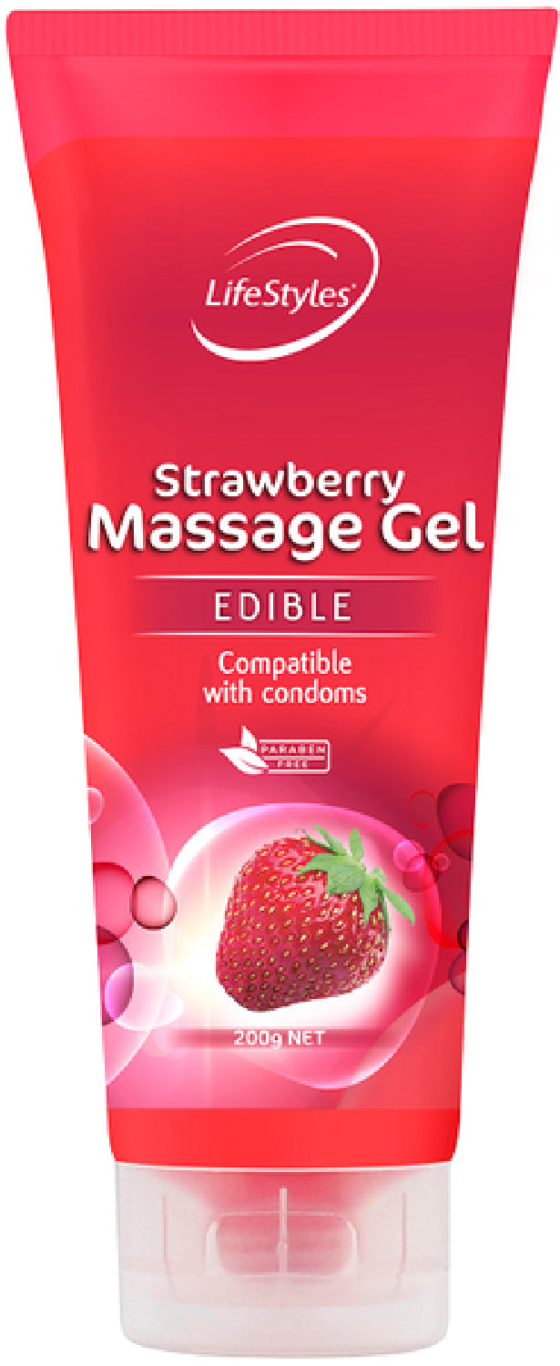 Strawberry Massage Gel 200G Default Title - Club X