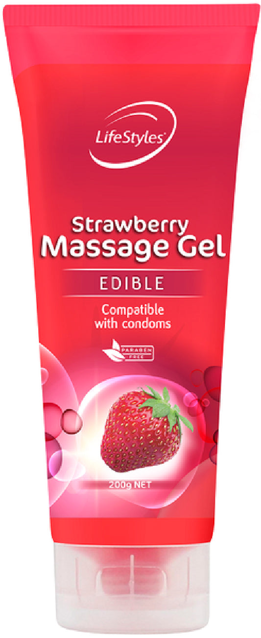 Strawberry Massage Gel 200G Default Title - Club X