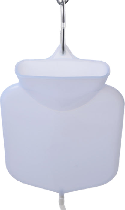 Silicone Open Flow Top Douche And Enema Bag (White)  - Club X
