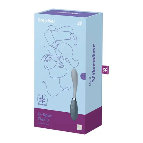 Satisfyer G-Spot Flex 3 Vibrator - Grey  - Club X