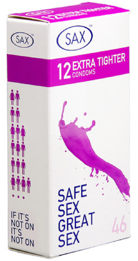 Sax Extra Tighter Fit 12's latex Condoms Default Title - Club X