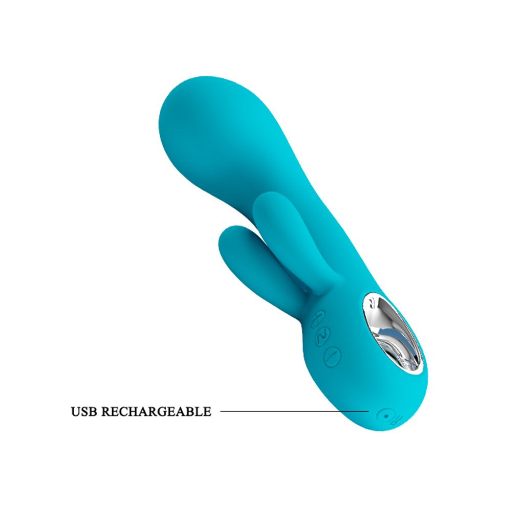 Pretty Love - Chris Vibrating Rabbit (Teal)  - Club X