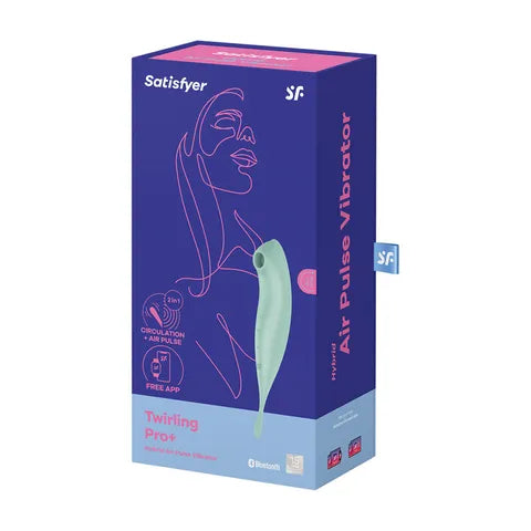 Satisfyer Twirling Pro+ App Control  Vibrator - Dark Red  - Club X