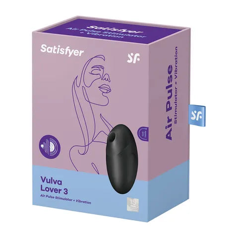 Satisfyer Vulva Lover 3 Vibrator - Black  - Club X