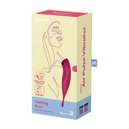 Satisfyer Twirling Pro+ App Control  Vibrator - Dark Red  - Club X