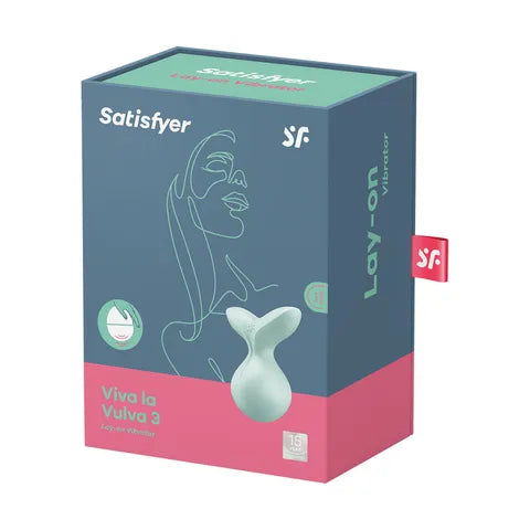 Satisfyer Viva La Vulva 3 Vibrator Stimulator - Mint  - Club X