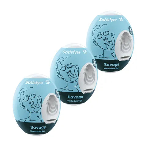 Satisfyer Masturbator Eggs 3-Pack - Riffle  - Club X