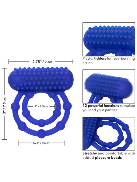 Silicone Rechargeable 10 Bead Maximus Ring  - Club X