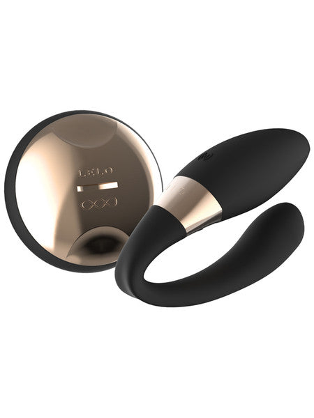 Lelo Tiani Duo Powerful Vibrator Dual Sensation Couples Massager Suit All Body Shape - Black Black - Club X