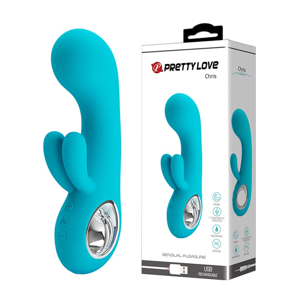 Pretty Love - Chris Vibrating Rabbit (Teal)  - Club X