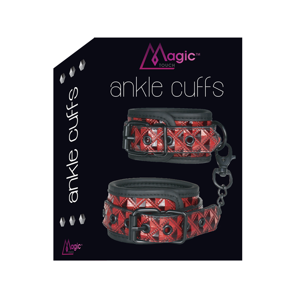 Magic Touch Fun Ankle Cuffs Red  - Club X