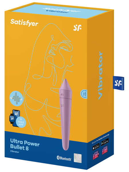 Satisfyer Ultra Power Bullet 8 Incl. Bluetooth And App Powerful Vibrator  - Club X