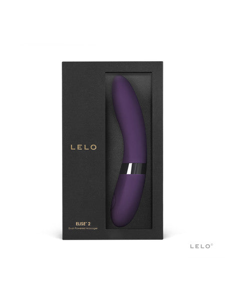 Lelo Elise 2 Powerful Vibrations Vibrator Personal Massager Stronger Stimulation - Black  - Club X