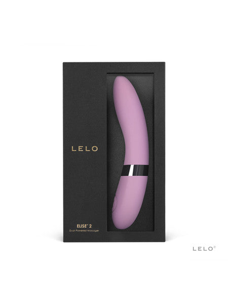 Lelo Elise 2 Powerful Vibrations Vibrator Personal Massager Stronger Stimulation - Black  - Club X
