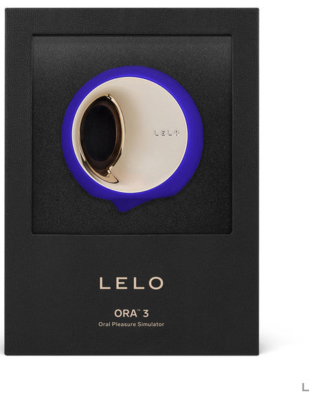 Lelo Ora 3 Luxurious Massager Vibrator Stimulator Ultra Smooth Rotating Node - Midnight Blue  - Club X