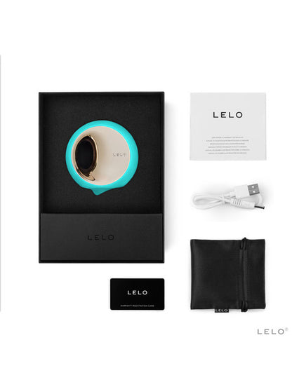 Lelo Ora 3 Luxurious Massager Vibrator Stimulator Ultra Smooth Rotating Node - Midnight Blue  - Club X