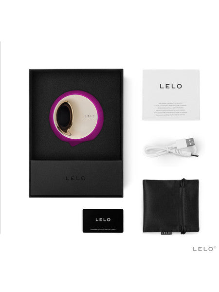 Lelo Ora 3 Luxurious Massager Vibrator Stimulator Ultra Smooth Rotating Node - Midnight Blue  - Club X