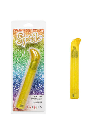 Sparkle Slim G-Vibe Massager Vibrator Yellow - Club X