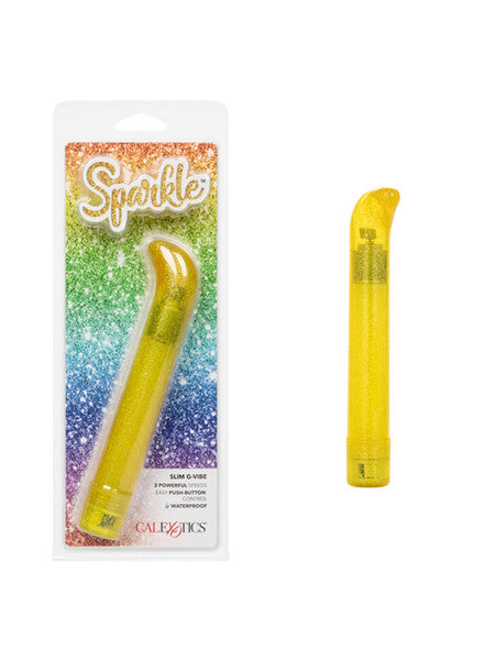 Sparkle Slim G-Vibe Massager Vibrator Yellow - Club X