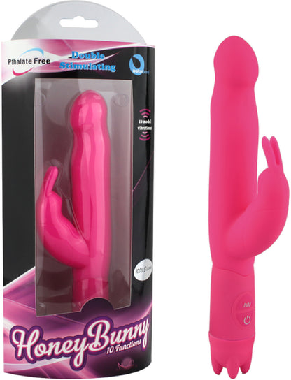 Honey Bunny 10 Function Double Stimulating Rabbit Vibe Pink - Club X