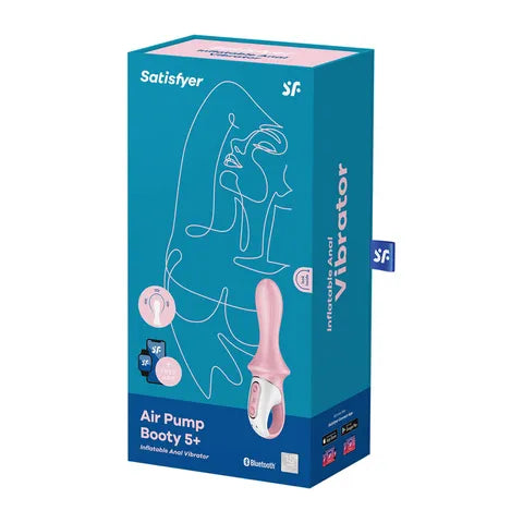 Satisfyer Air Pump Booty 5 App Control Vibrator - Pink  - Club X