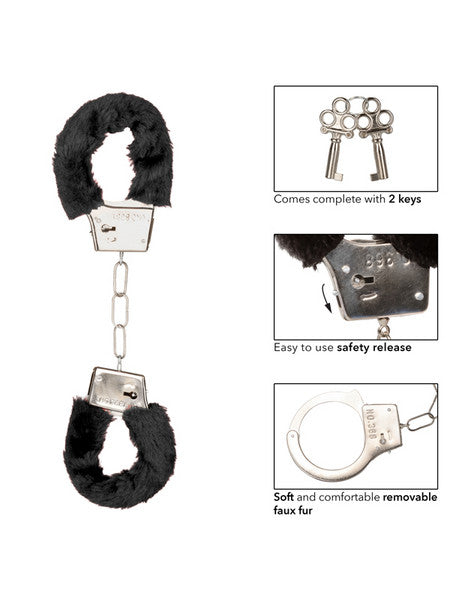 Playful Furry Cuffs Black  - Club X
