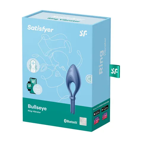 Satisfyer Bullseye Lasso Ring App Control - Blue  - Club X