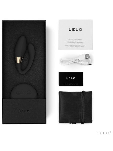 Lelo Tiani Duo Powerful Vibrator Dual Sensation Couples Massager Suit All Body Shape - Black  - Club X