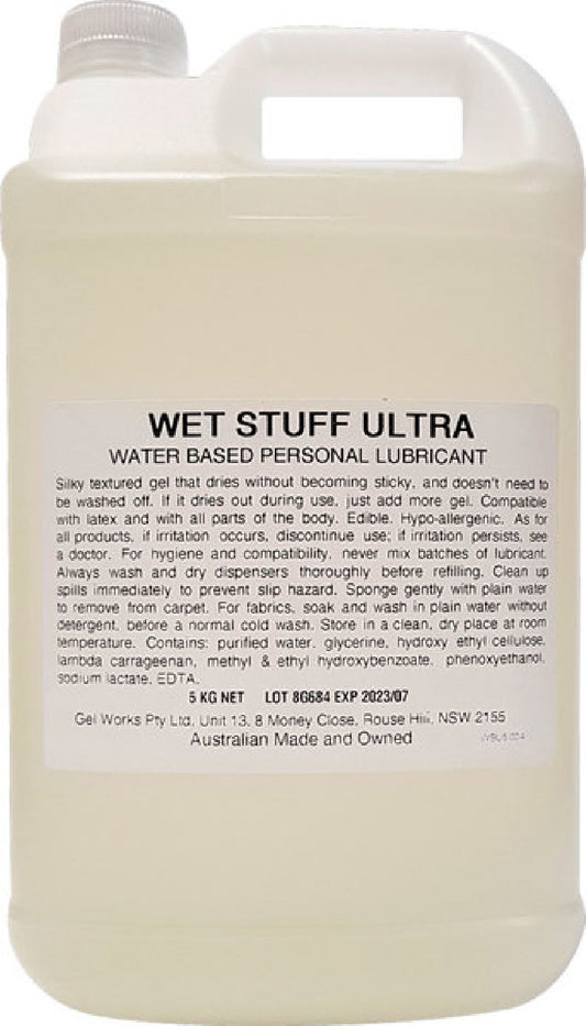 Wet Stuff Ultra Waterbased Personal Lubricant - Bottle (5Kg) Default Title - Club X