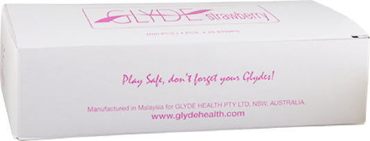 Glyde Condom - Strawberry/Pink 53Mm Bulk 100'S Default Title - Club X