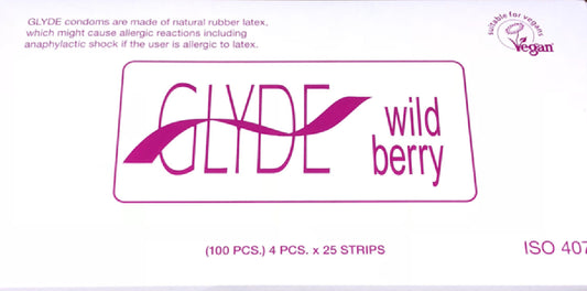 Glyde Condom - Wildberry/Purple 53Mm Bulk 100'S Default Title - Club X