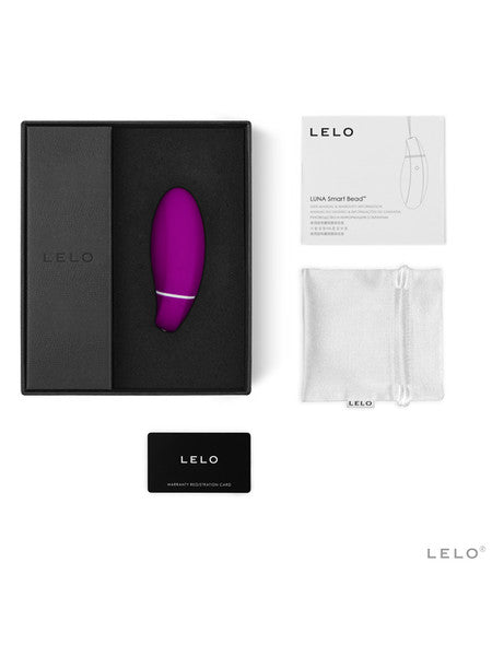Lelo Luna Smart Bead 5 Vibration Levels Touch Sensor Smooth Silicone 100% Waterproof - Pink  - Club X