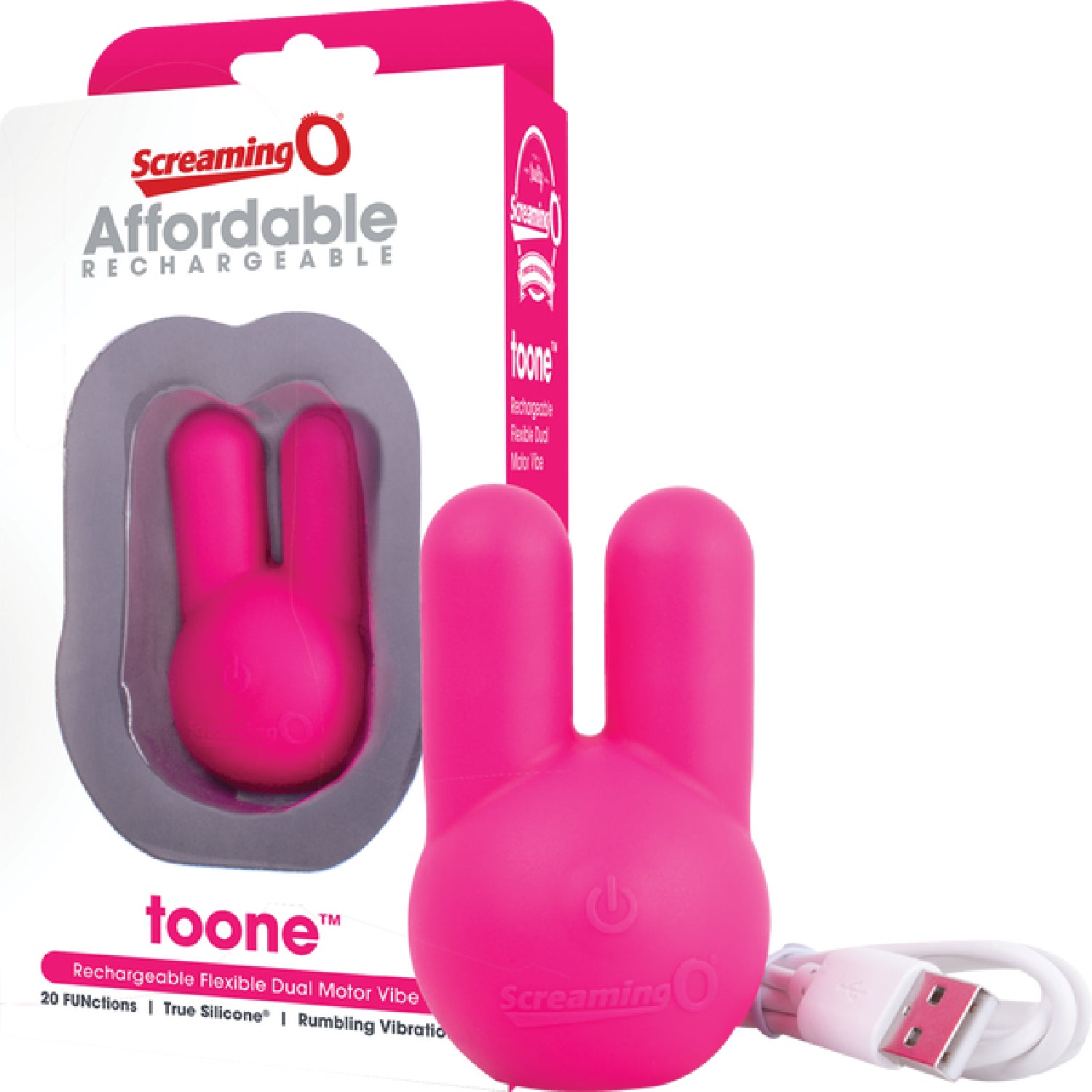 Screaming O Toone Dual Motor Massager Pink - Club X