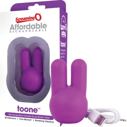 Screaming O Toone Dual Motor Massager Purple - Club X