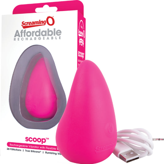 Screaming O Scoop Rechargeable Massager Vibrator Pink - Club X