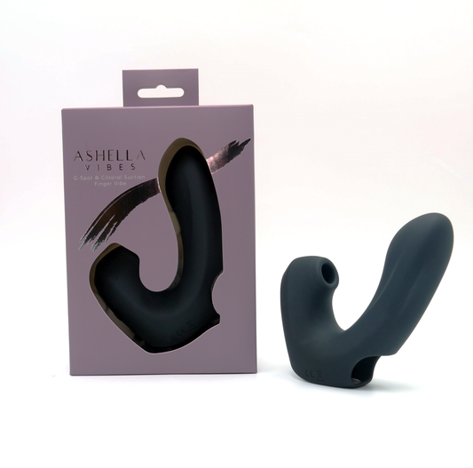 Ashella Vibes G-spot Clitoral Suction Finger Vibe Stimulator Vibrator  - Club X