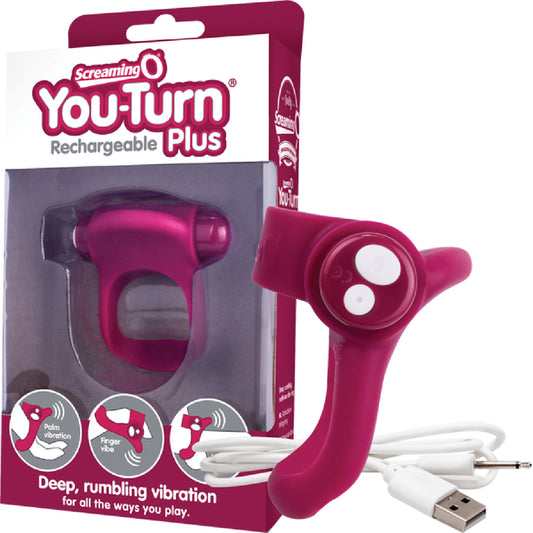Screaming O You-Turn Rechargeable Plus Finger Vibe And Cock Ring  - Club X