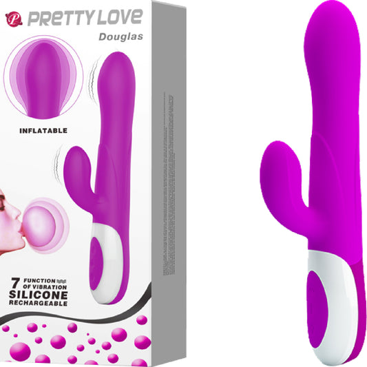 Pretty Love Dempsey Inflatable Rechargeable Rabbit Vibrator(Purple) Default Title - Club X