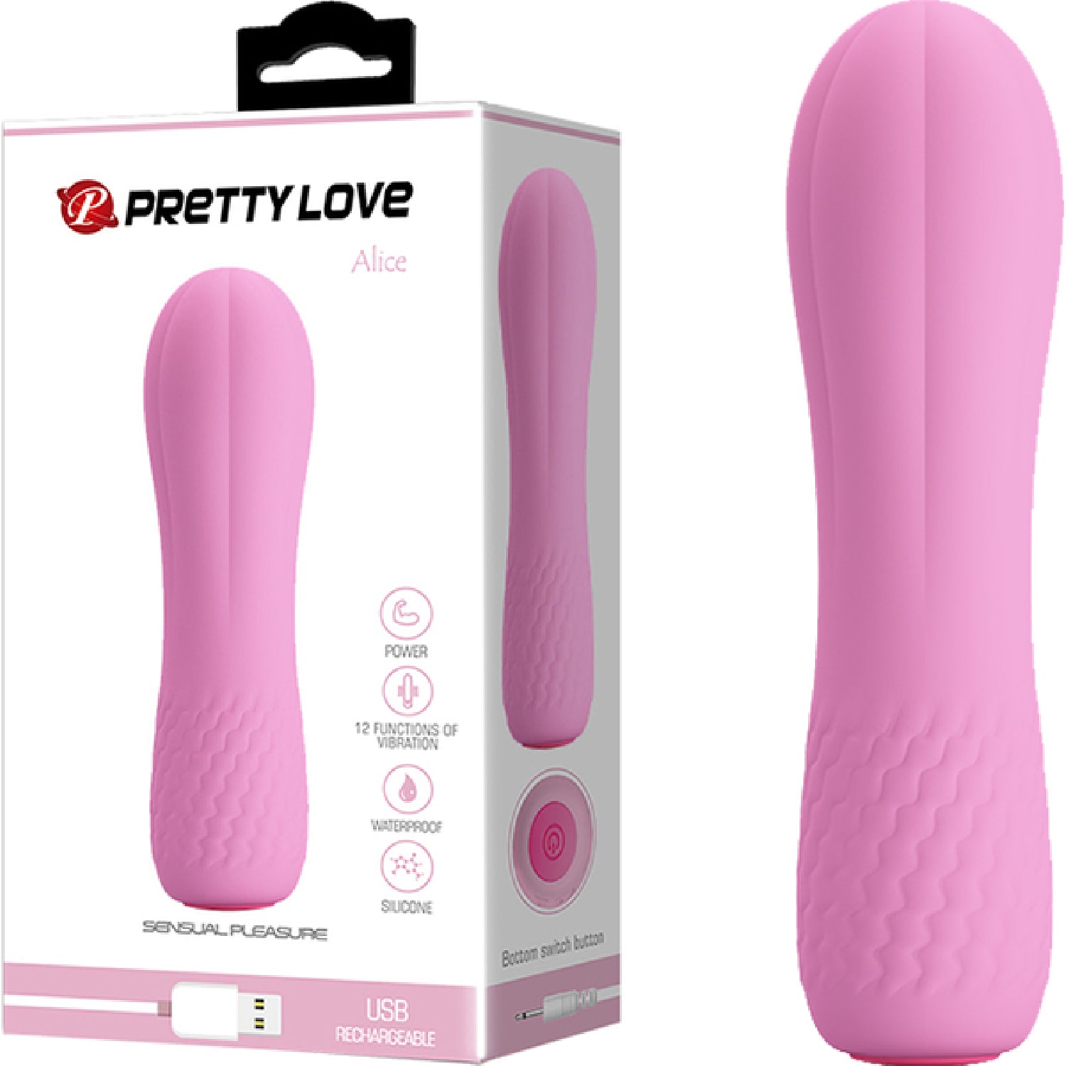 Pretty Love Rechargeable Alice Vibrator Pink - Club X