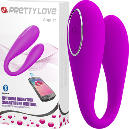 Pretty Love August Smartphone Control Rechargeable Couples Vibrator (Purple) Default Title - Club X