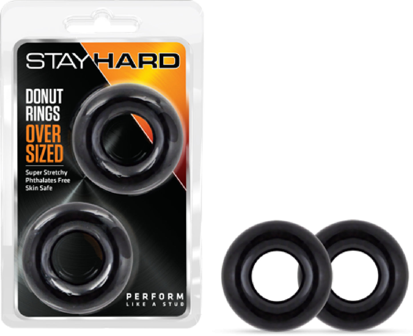 Stay Hard Donut Rings Oversized (Black) Default Title - Club X