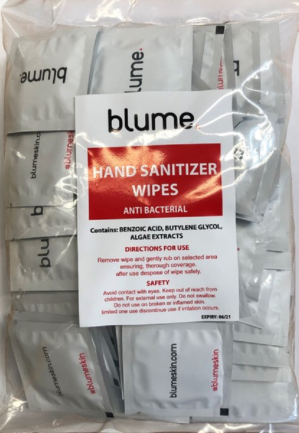 Blume Anti-Bacterial Hand Sanitizer Wipes (X90) Default Title - Club X