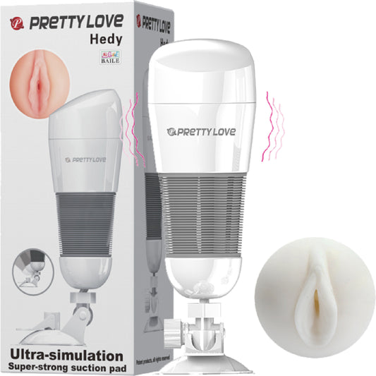 Hedy Ultra Stimulation Vibrating Masturbator (White) Default Title - Club X