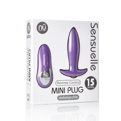 Nu Sensuelle Remote Control Vibrating Mini Plug Purple - Club X