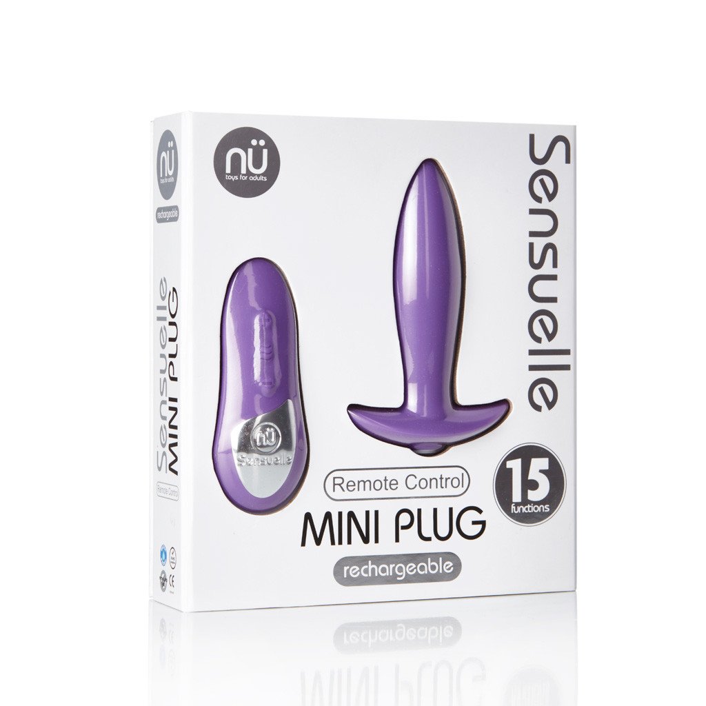 Nu Sensuelle Remote Control Vibrating Mini Plug Purple - ClubX