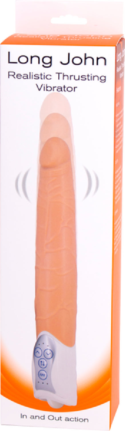 Long John Realistic Thrusting Vibrator Flesh - Club X